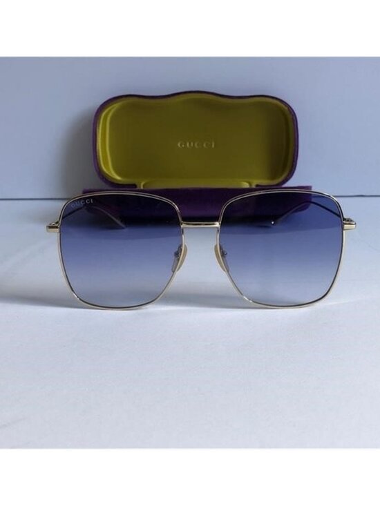 Gucci  GG1031s 004 Women\'s Gold Frame Sunglasses with Blue Gradient Lenses main image 6